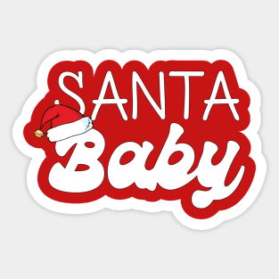 My first Christmas FUNNY SANTA HAT Sticker